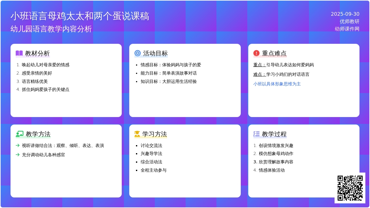 小班语言母鸡太太和两个蛋说课稿