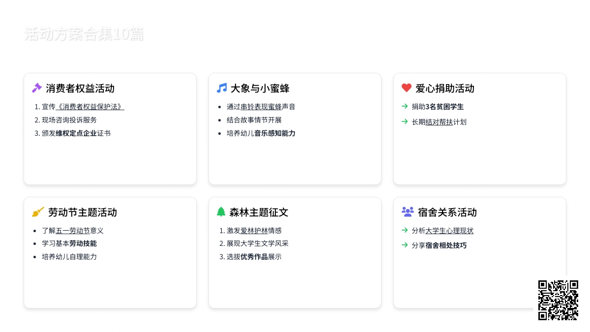 【精选】活动方案合集10篇
