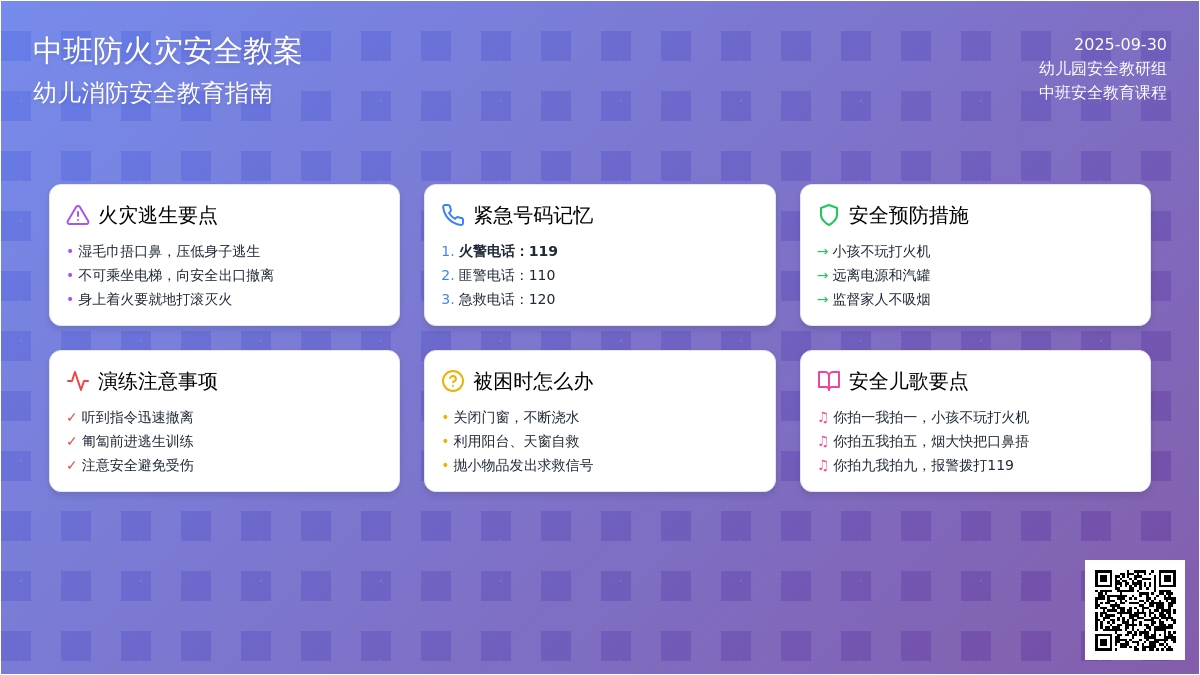 中班防火灾安全教案