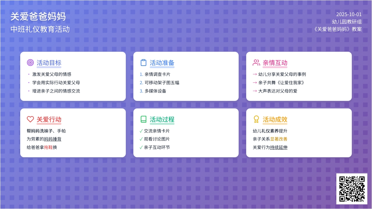 《关爱爸爸妈妈》中班礼仪教案