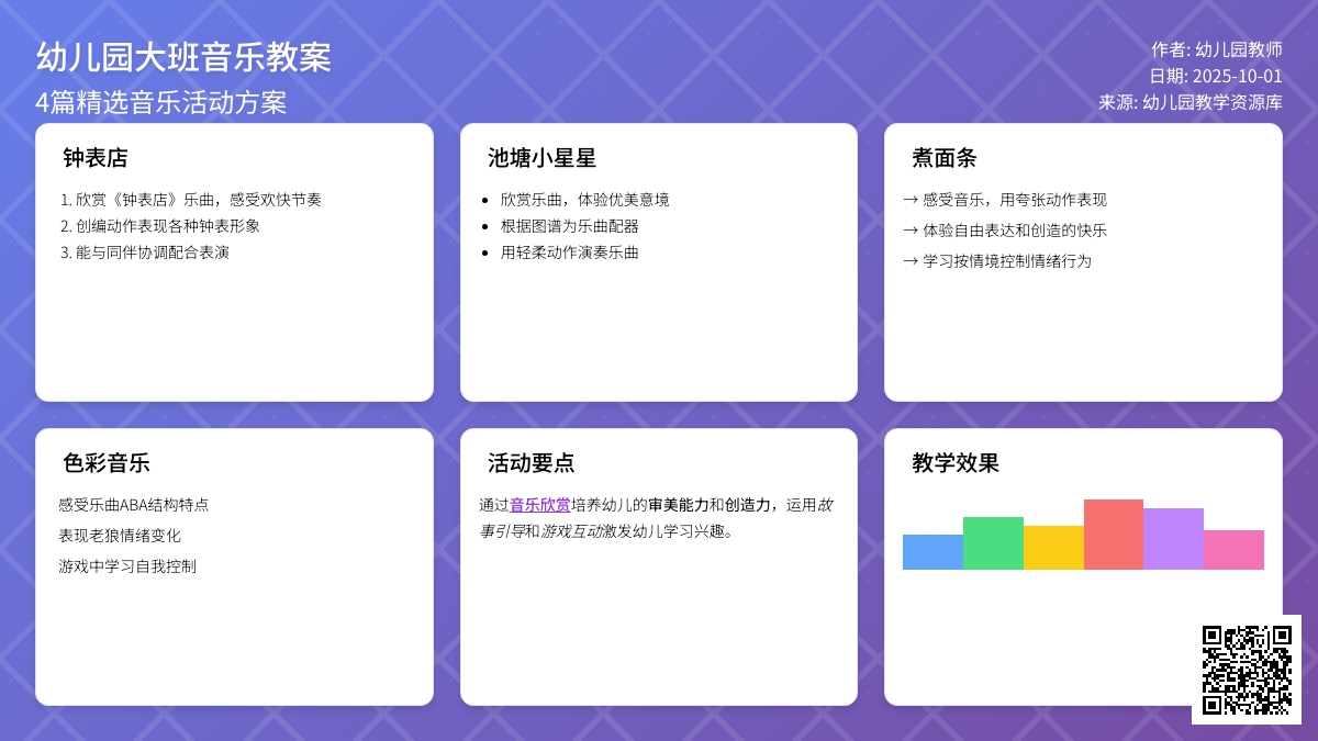 【必备】幼儿园大班音乐教案4篇