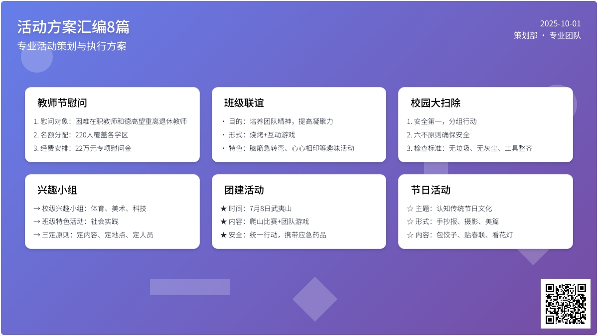 活动方案汇编8篇