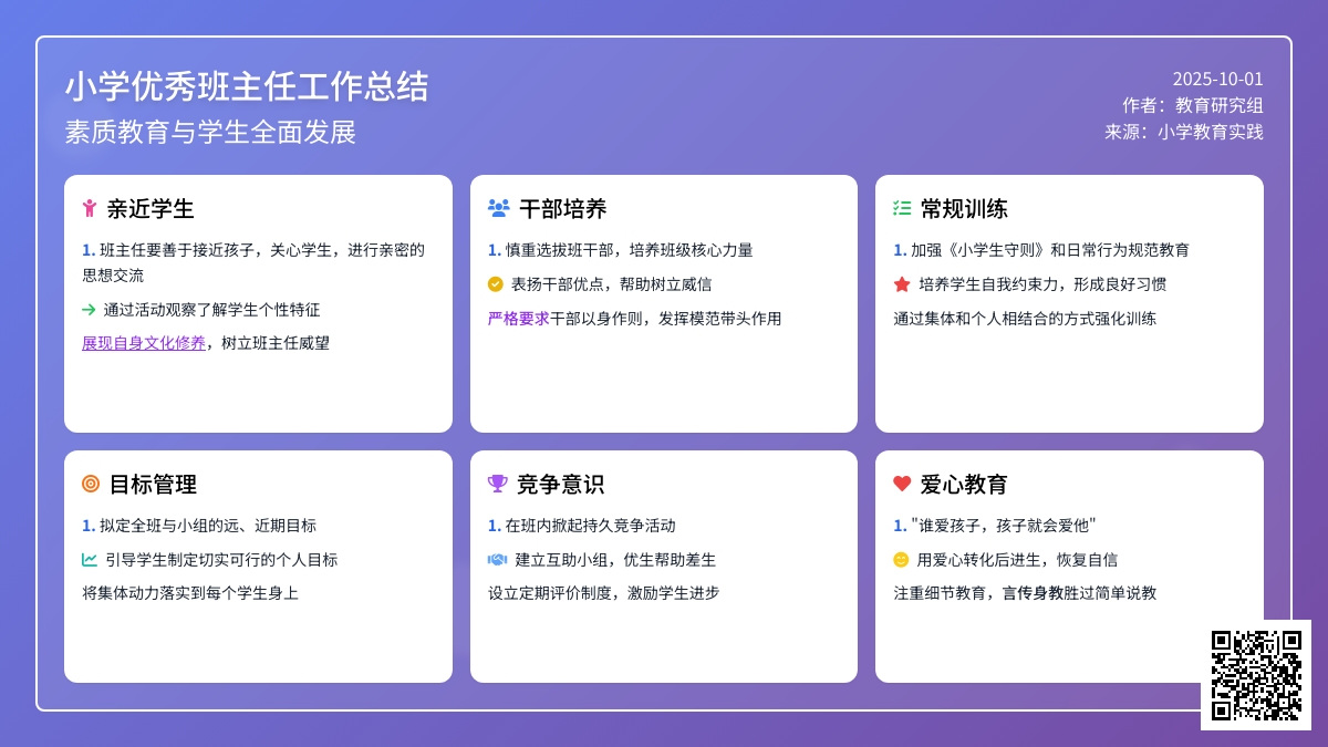 小学优秀班主任工作总结15篇