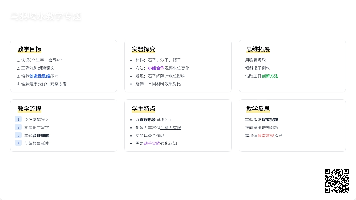 《乌鸦喝水》教案