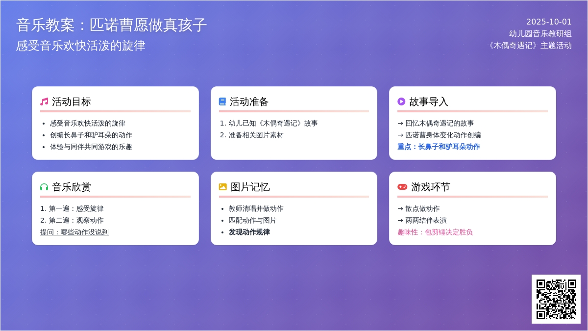 音乐教案：匹诺曹愿做真孩子