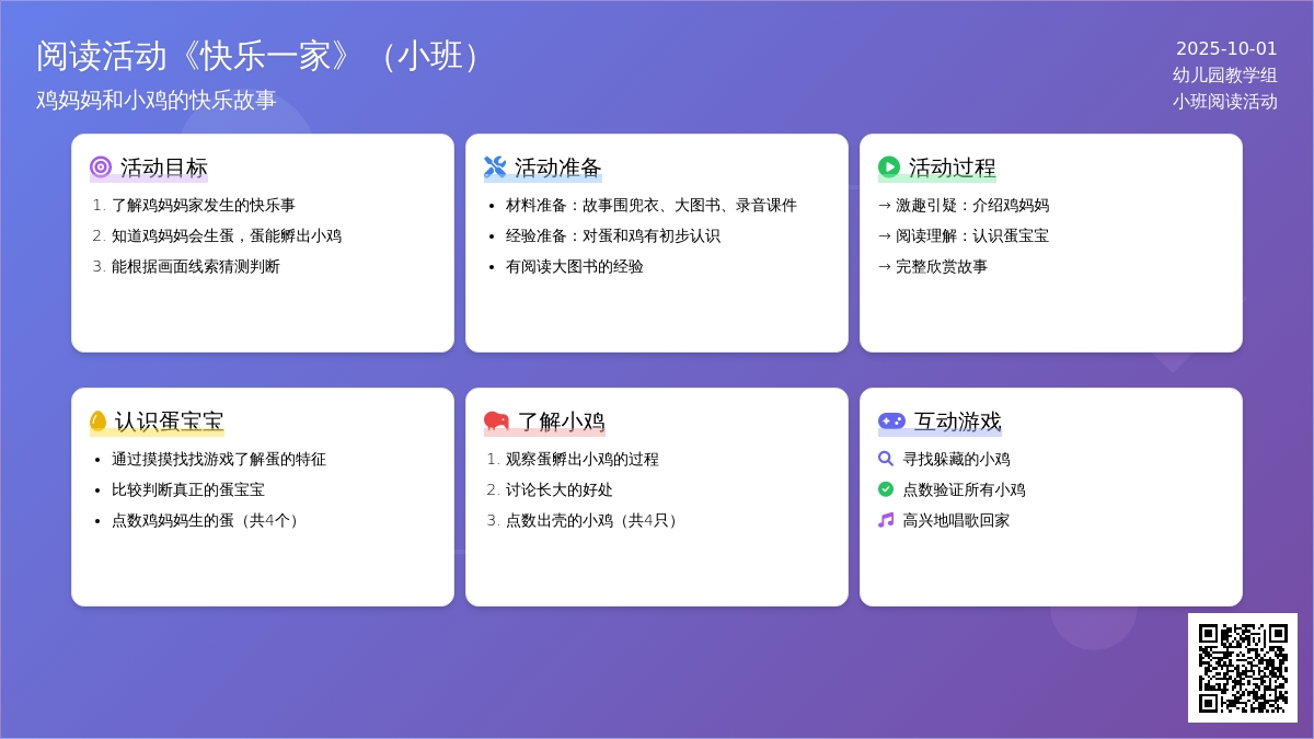 阅读活动《快乐一家》（小班）
