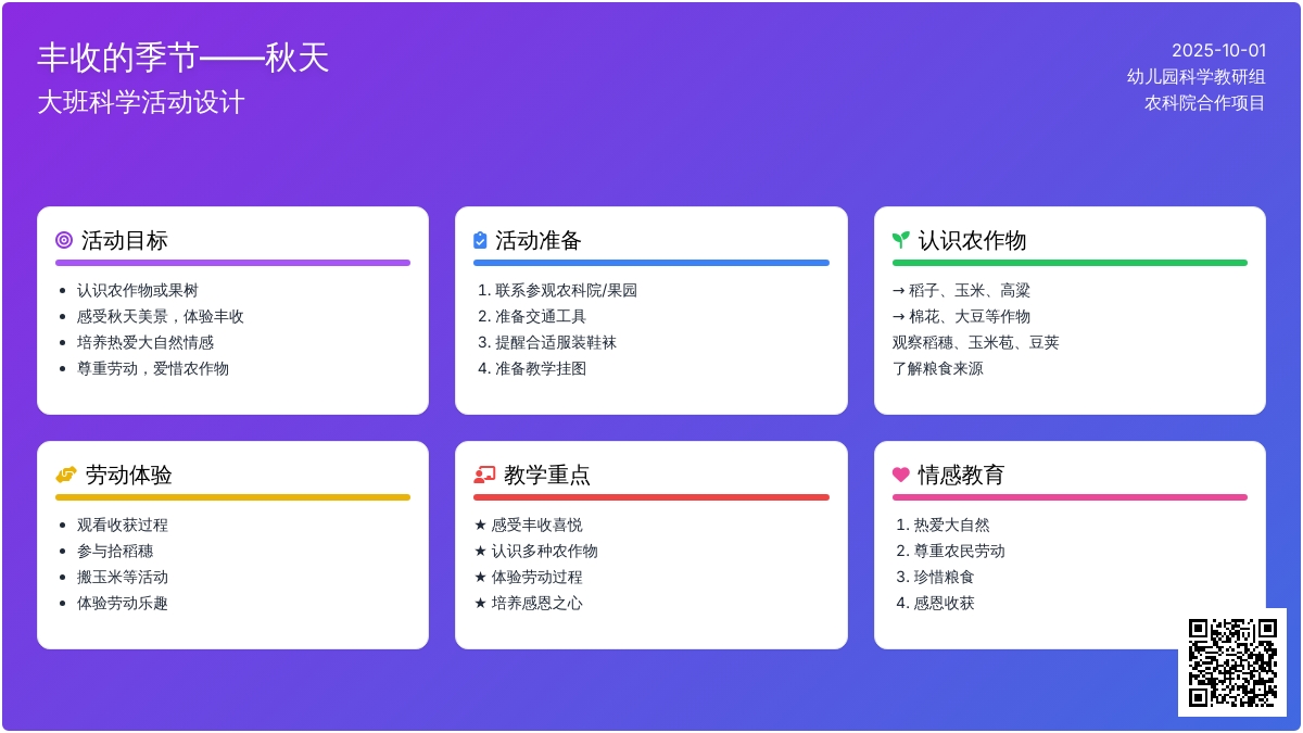 丰收的季节——秋天（大班科学）