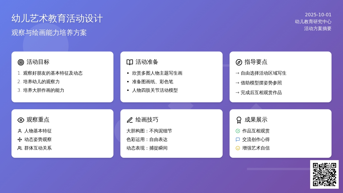 幼儿园大班艺术教案：一群好朋友(写生画)