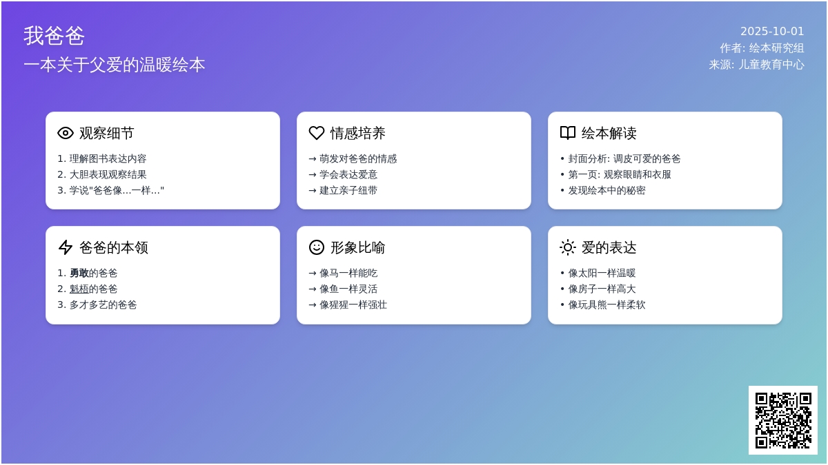 幼儿园大班绘本阅读:《我爸爸》含课件