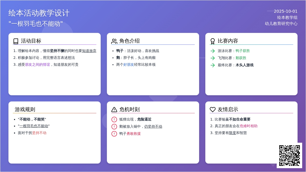 幼儿园大班绘本：一根羽毛也不能动 (含课件)