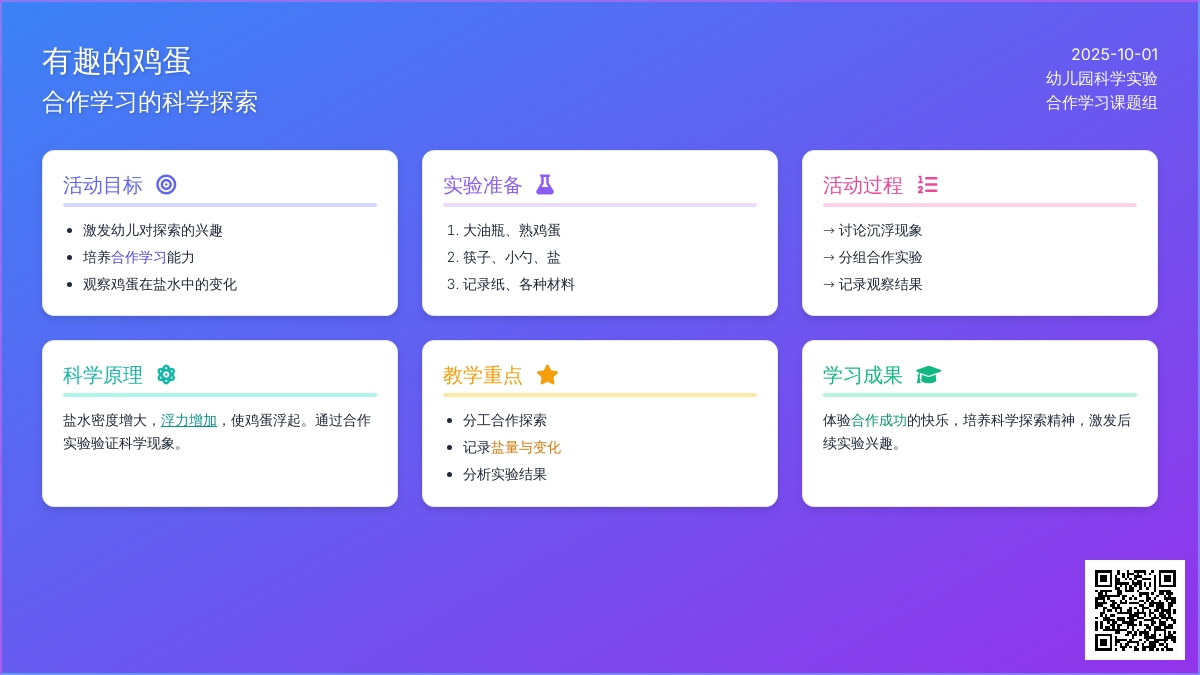 活动名称：有趣的鸡蛋