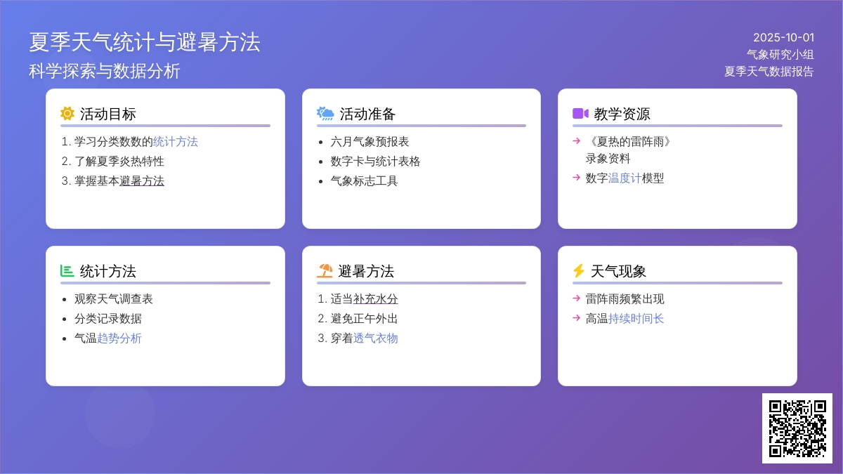 幼儿园大班夏天综合教案：统计夏日的天气