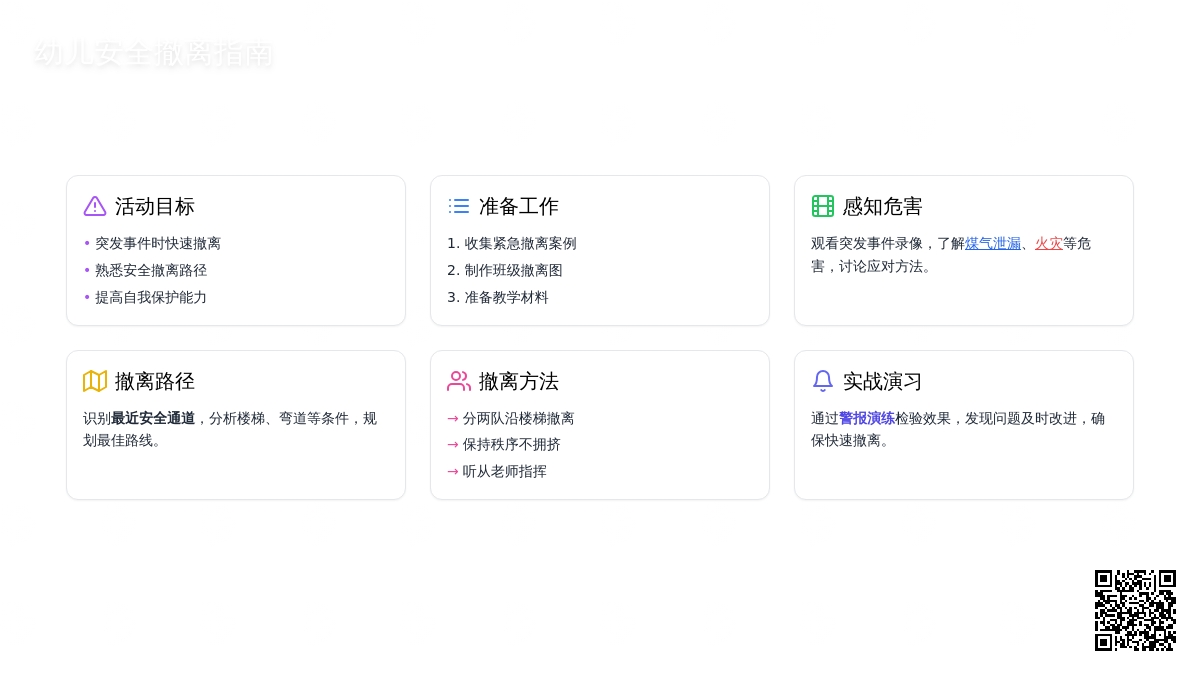 中班安全：紧急安全撤离