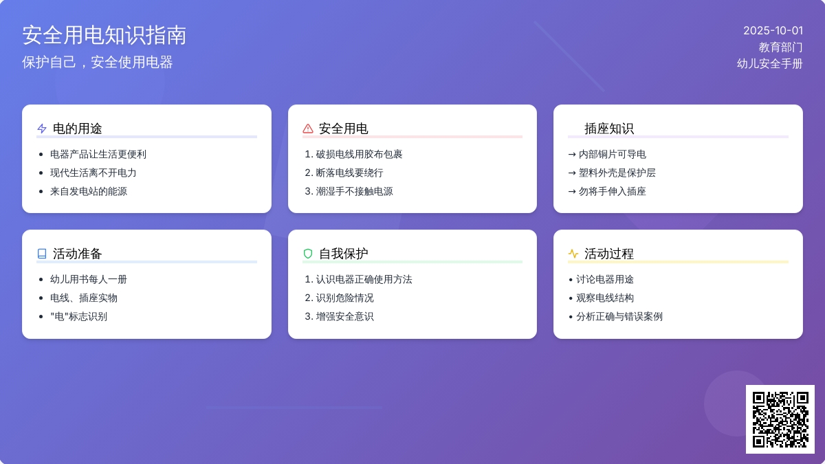 幼儿园中班安全教案：安全用电