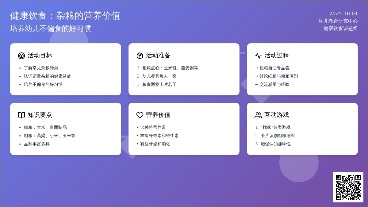 学前班健康教案：粗粮小吃店