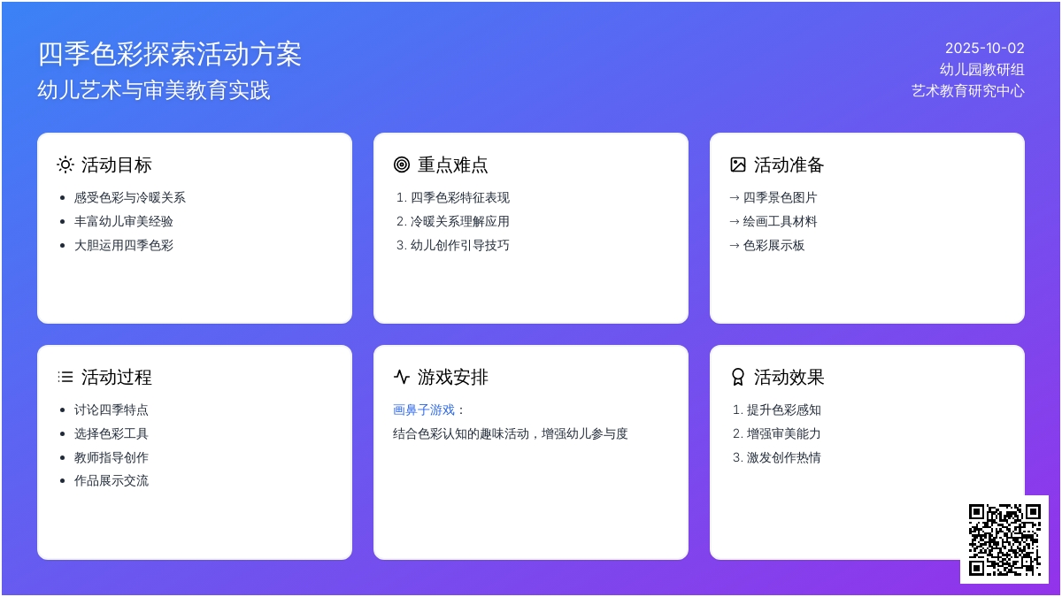 学前班美术教案：画四季