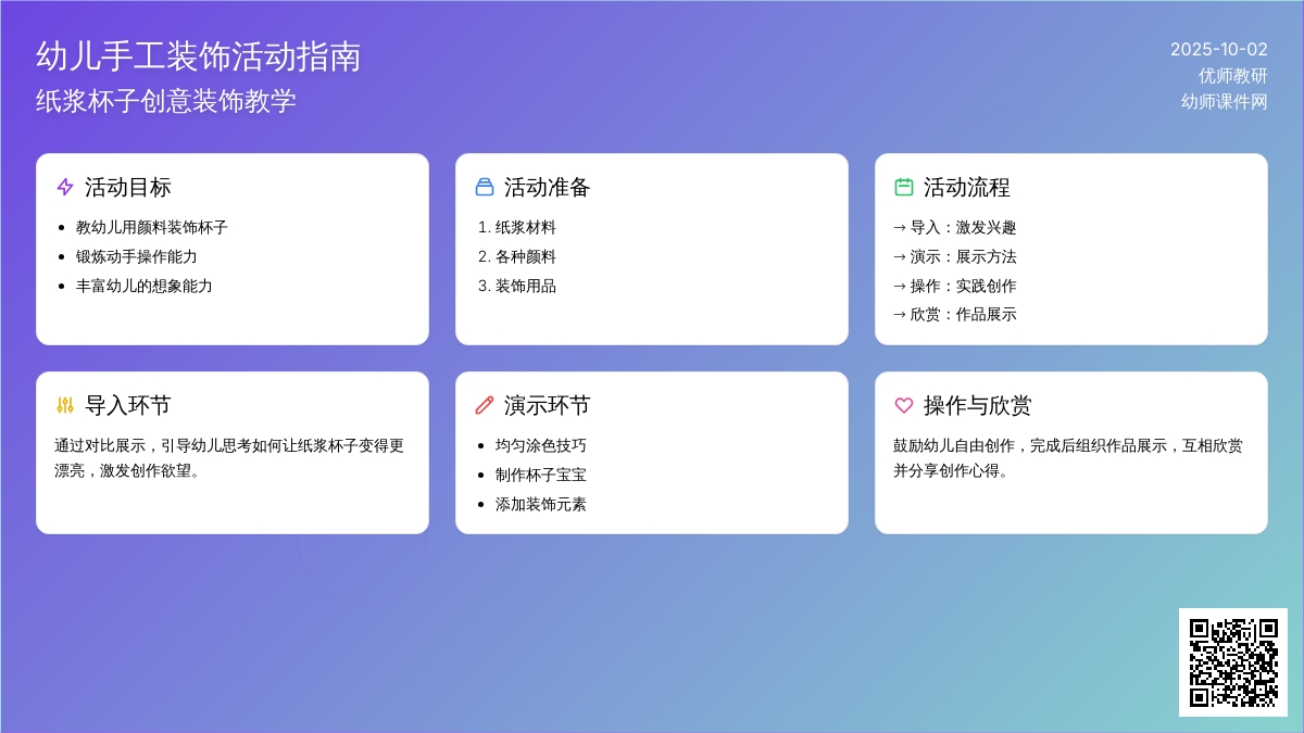幼儿园大班手工教案：装饰杯子