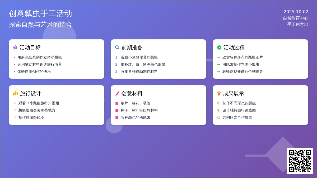 幼儿园大班手工活动教案：小瓢虫旅行记