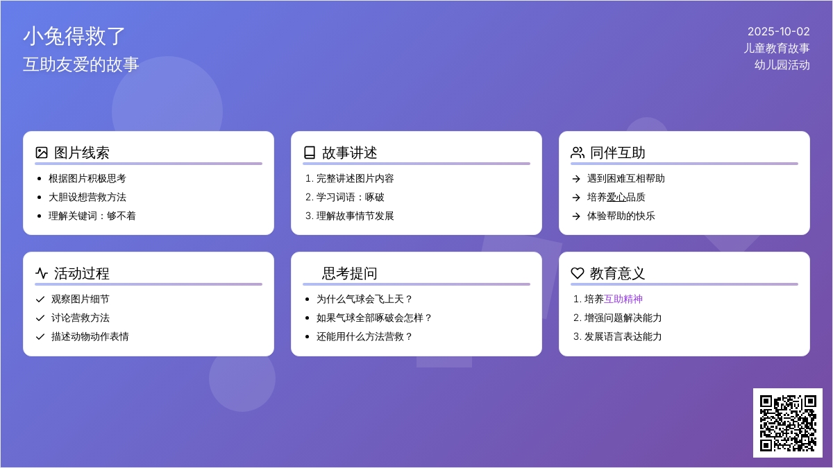 中班语言：小兔得救