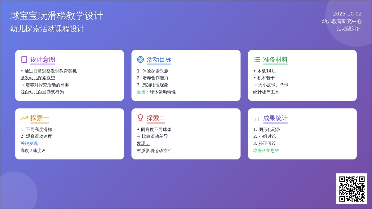 中班科学：球孩子玩滑梯