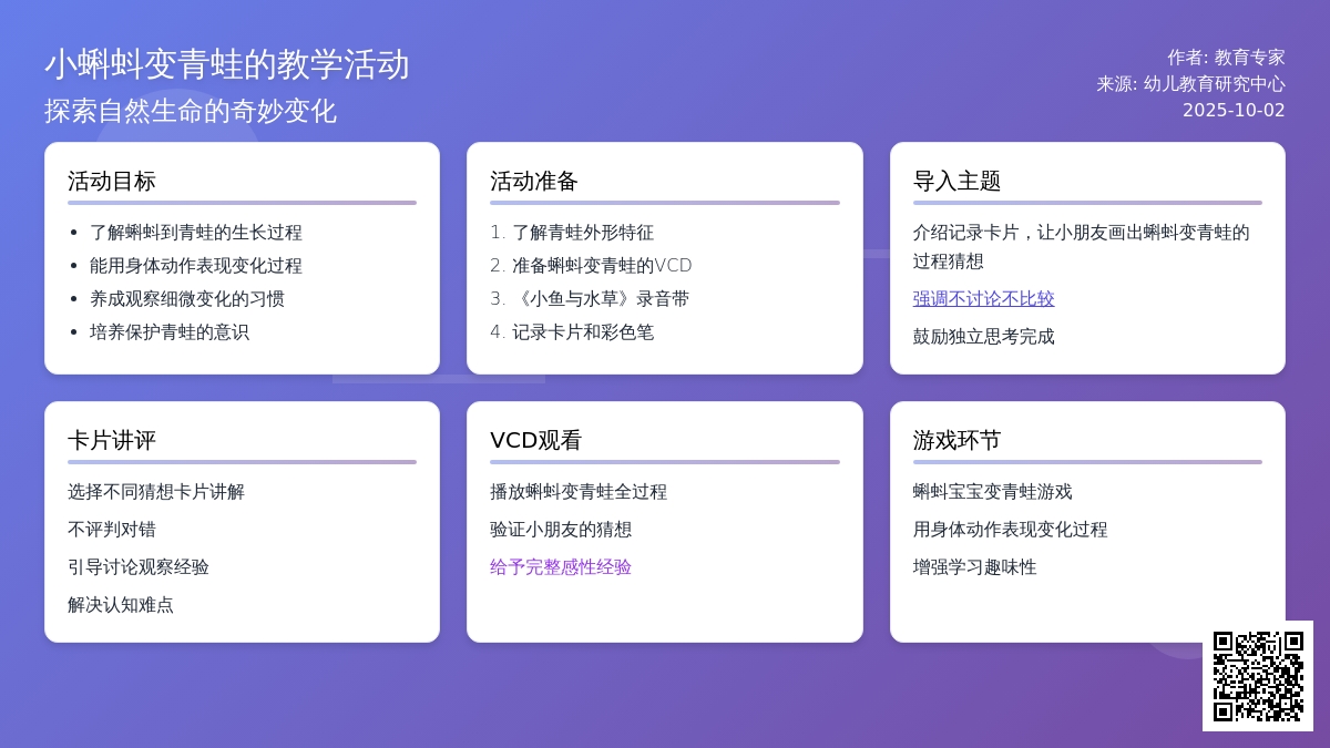 蝌蚪孩子是怎样长大的　（中班科学活动）