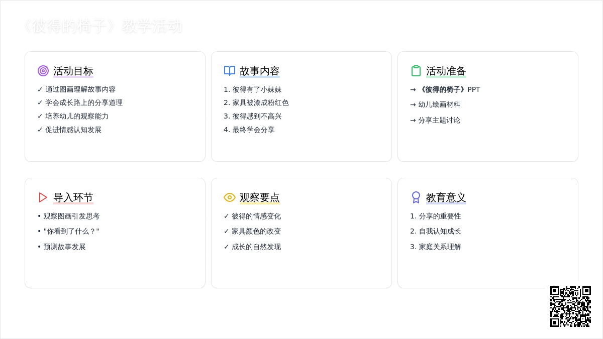 幼儿园中班绘本教案：彼得的椅子