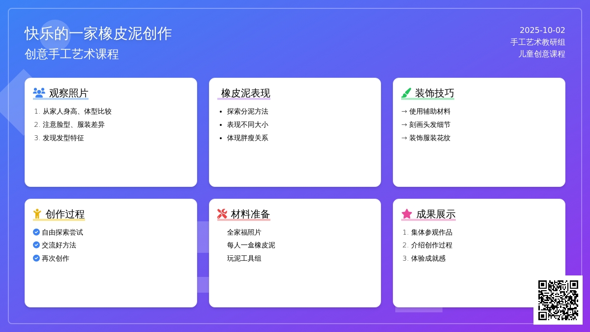 幼儿园中班手工泥工教案：《快乐的一家》