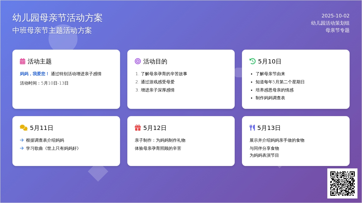 幼儿园中班母亲节主题活动方案