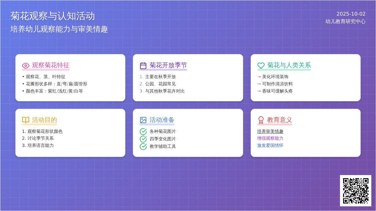 幼儿园中班科学活动教学设计《秋天的菊花》