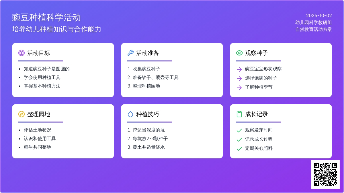 幼儿园中班种植活动：种豌豆