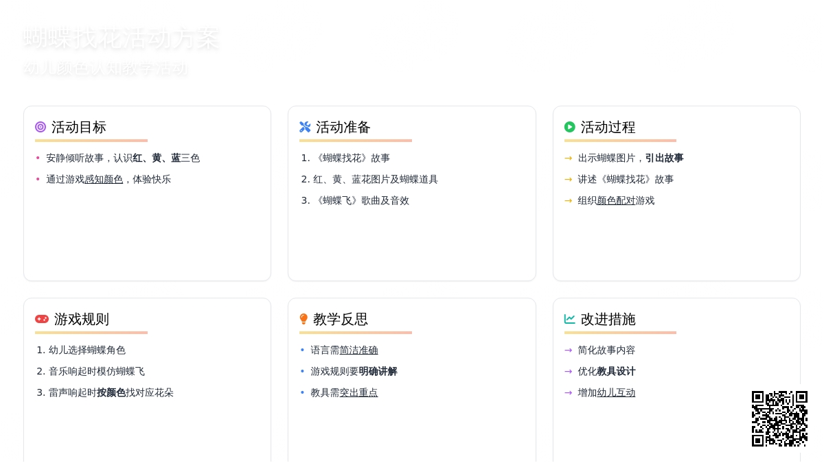 幼儿园托班语言领域教案《蝴蝶找花》