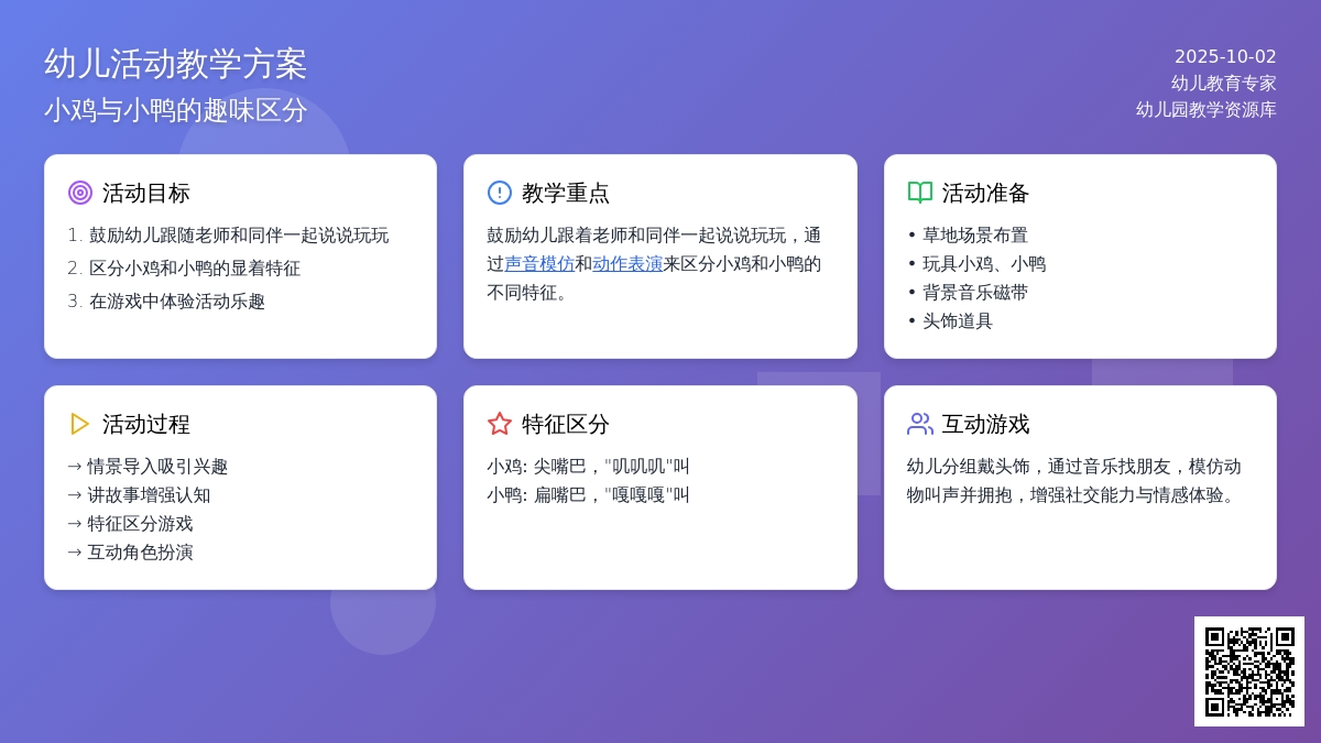 托班语言教案：小鸡小鸭