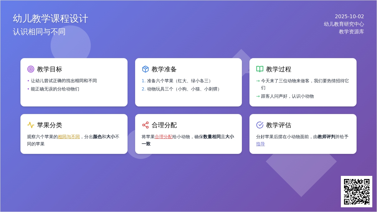 幼儿园托班数学活动教案：分一分