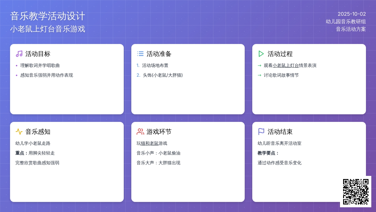 幼儿园托班音乐教案：小老鼠上灯台