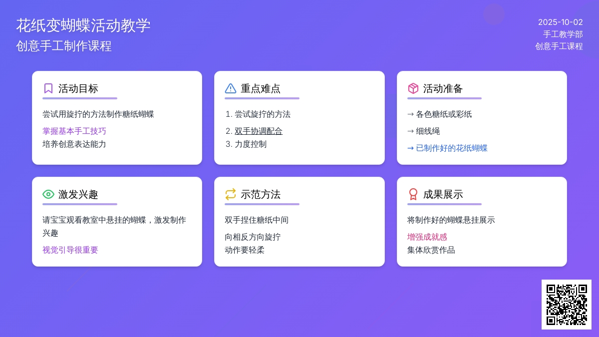 幼儿园托班美术教案：花纸变蝴蝶
