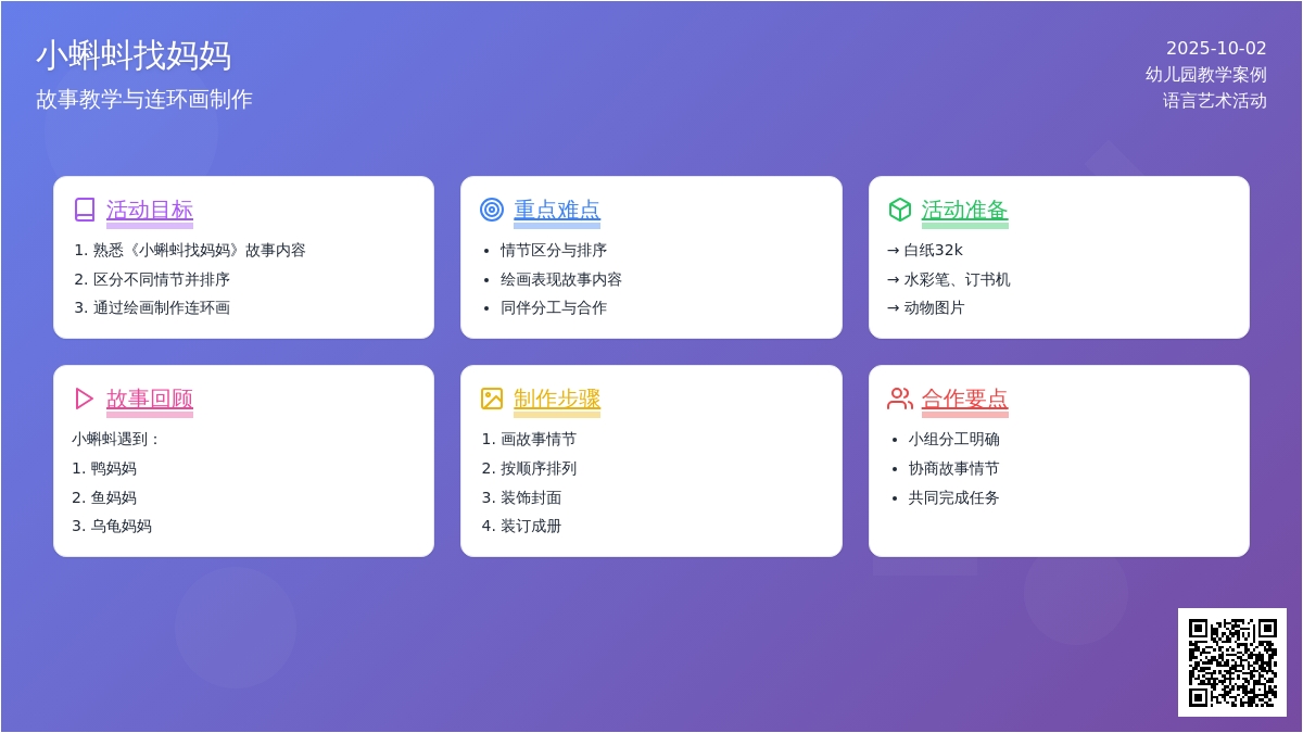 幼儿园托班美术教案：小蝌蚪找妈妈