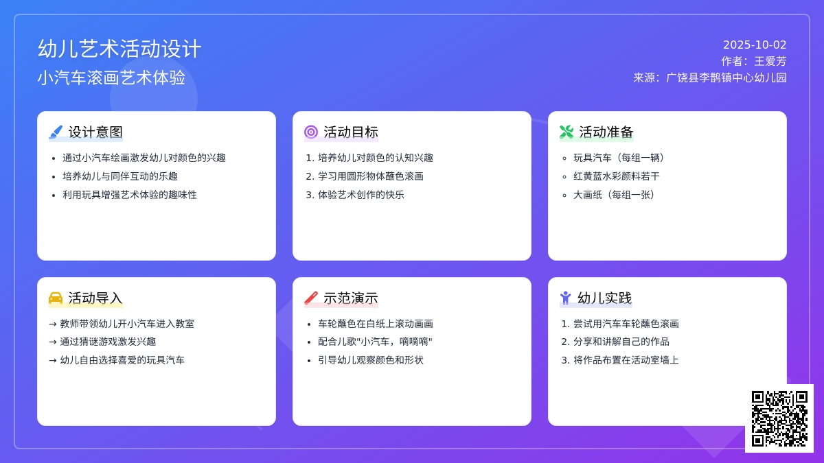幼儿园托班美术《会画画的小汽车》教案