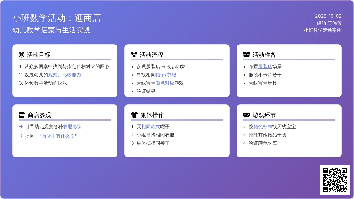 小班数学活动：逛商店