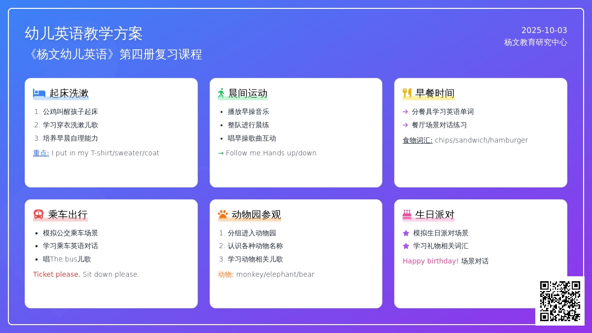 幼儿园小班英语活动教案：幼儿园一日生活