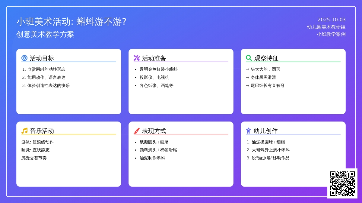 小班美术活动 蝌蚪游不游?