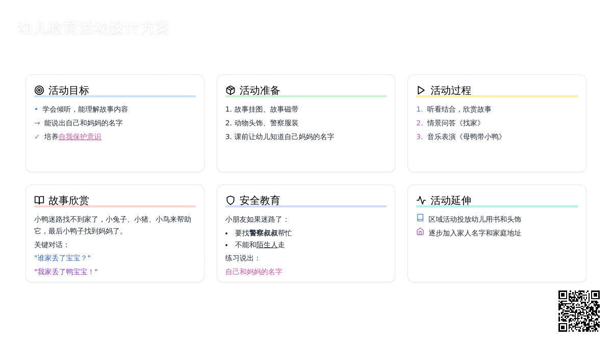 小班安全：小鸭迷路了