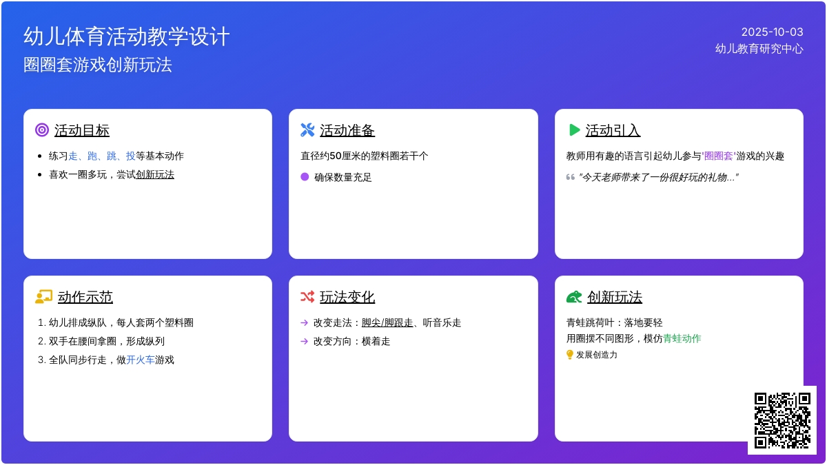 小班健康教案：好玩的圈圈