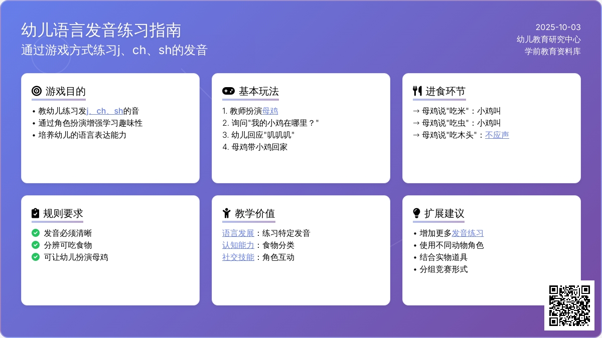 幼儿语言游戏——小鸡吃米