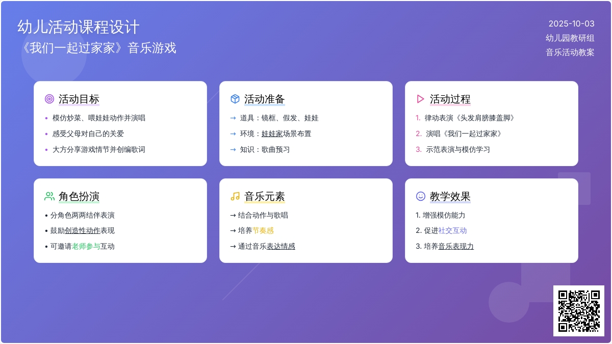幼儿园小班游戏：我们一起过家家