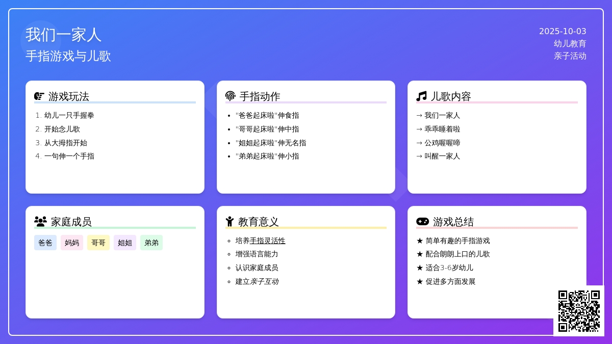 幼儿园小班听说游戏：我们一家人