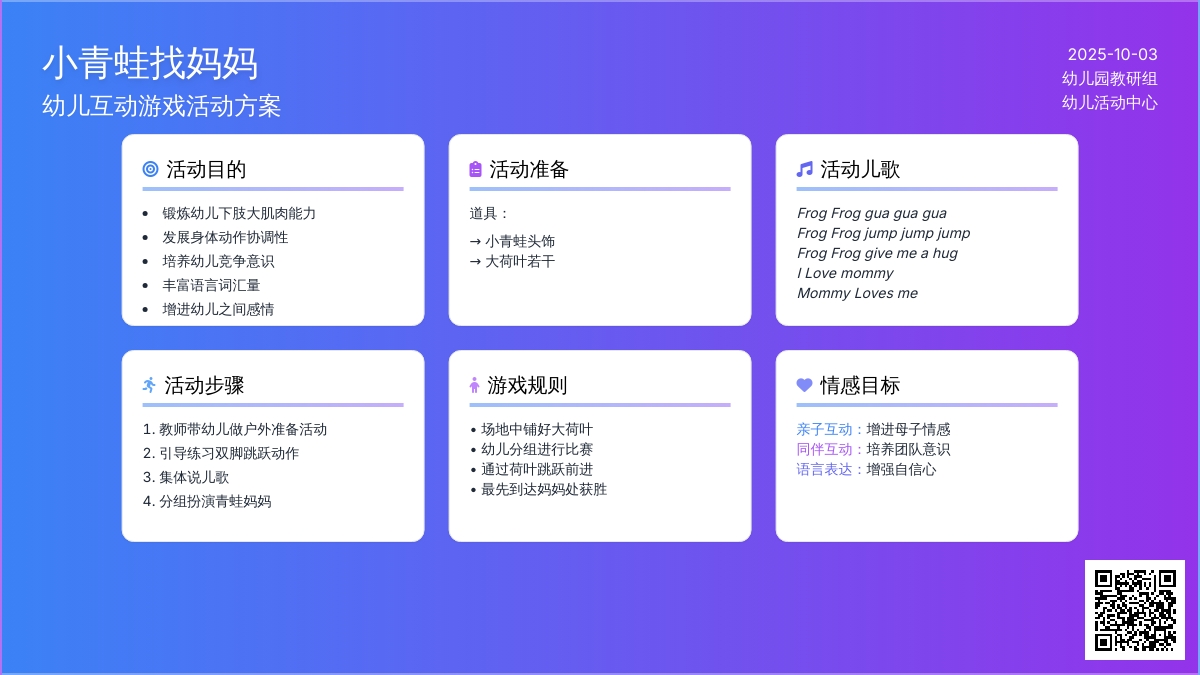 自编游戏：小青蛙找妈妈