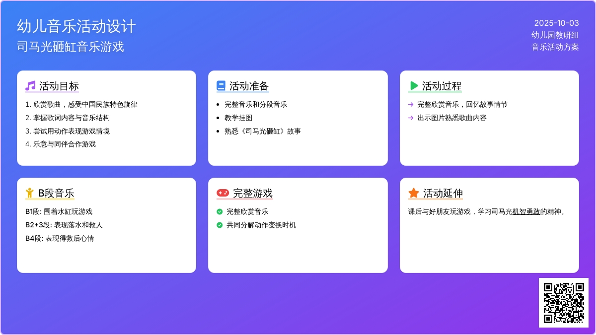 幼儿园大班游戏：司马光砸缸(艺术1)
