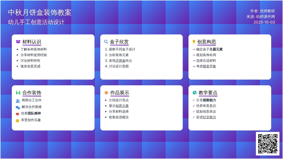 中班：中秋月饼盒