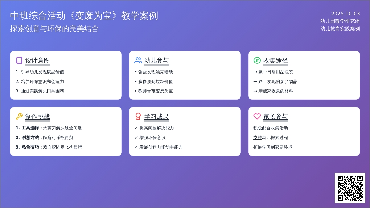中班综合活动《变废为宝》