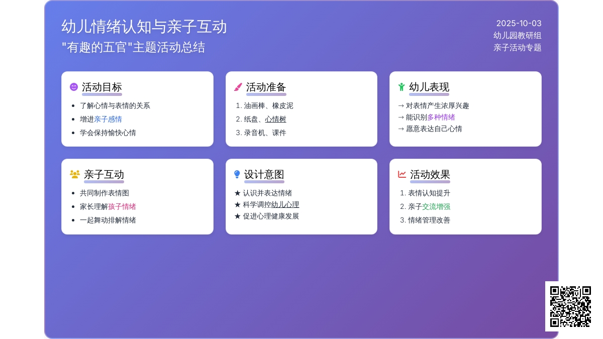 幼儿园小班健康综合活动教案《表情总动员》